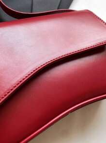 多巴胺時尚潮流女式斜挎包,新年和春節風格復古包,適合任何場合 - 酒紅色 - 查看 10