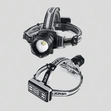 paweinuo 50W LED Powerful Headlamp USB Rechargeable Head Flashlight 2000 Meters LED Headlight Zoom Head Lamp Long Shot Lantern - Black - View 3