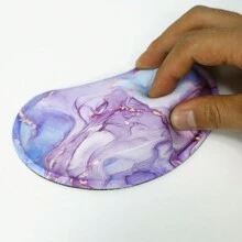 1套舒適的手腕扶持套裝,適用於桌面/筆記本電腦辦公室：橡膠機械鍵盤手扶 + 小型鼠標手腕扶 + 大型90*40cm桌子橡膠底防滑布製鼠標墊 + 圓形防水杯墊（總共4件） - 彩色 - 查看 6