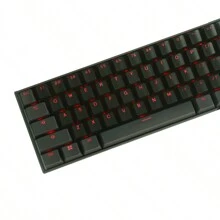 Set de teclas translúcidas negras y grises de 105 teclas, perfil OEM, material de PBT transparente. Teclas compatibles solamente con teclados mecánicos Cherry y Gateron con 61, 87 o 104 teclas. - negro gris - Ver 4
