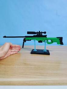 積木槍ak47 Awm,星形鑽石配件拼圖遊戲玩具,手工diy男孩生日禮物 - 軍綠色 - 查看 3