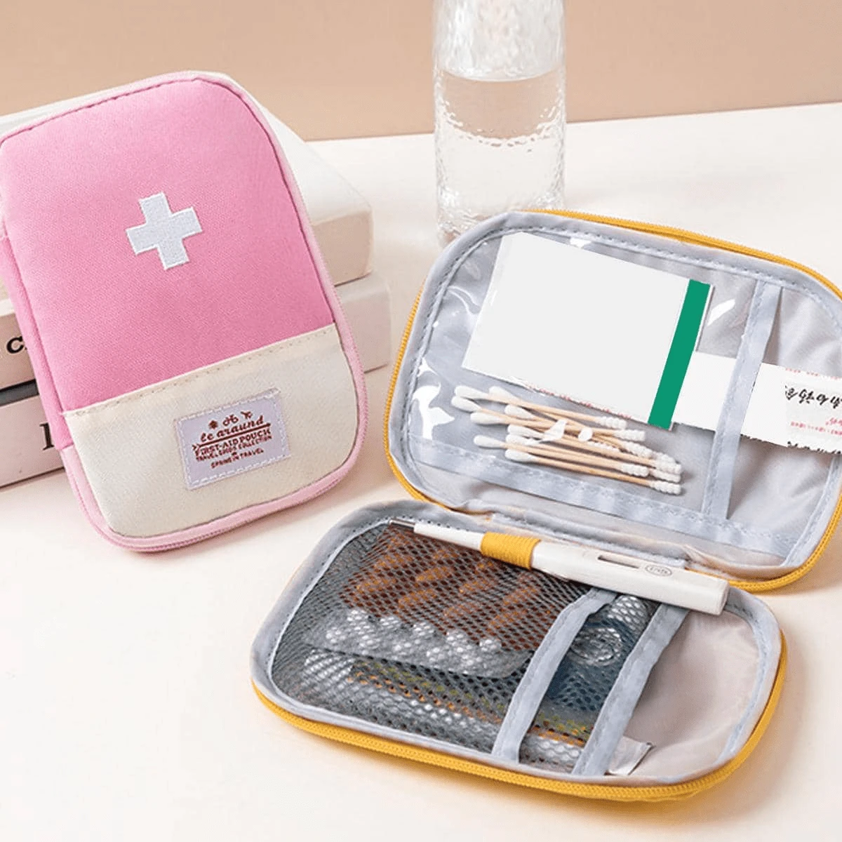 Bolsa Médica Portátil Para Almacenamiento De Medicamentos, Bolsa Para Botiquín De Primeros Auxilios Para Viajes Y Emergencias, 1 Ud. - Rosa - Ver 1