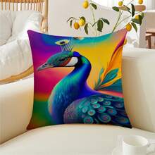 1入銀杏和荷葉或孔雀裝飾枕套,簡約現代風格,適用於客廳、臥室、沙發裝飾 - 彩色 - 查看 7