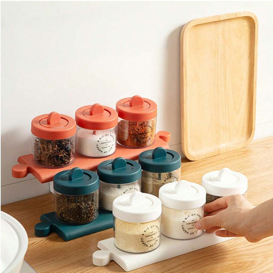 Set Salière Et Poivrière En Céramique Rouge – Forme Boîte De Conserve (4,7 X 5,7 Cm)