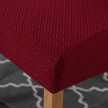 Chair Covers - สีไวท์แดงหม่น/สีเบอร์กันดี - ดู 7