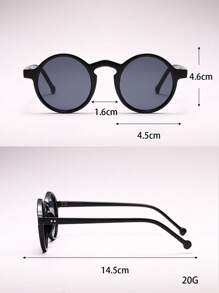 1pc Ladies' Unique Round Shaped Multicolored Fashion Glasses Suitable For Taking Photos - Multicolor - View 10