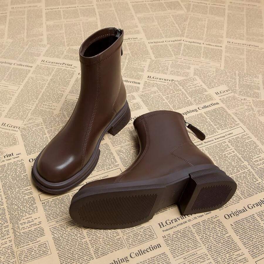 女士休闲 Maillard 时尚踝靴 - 棕色 - 查看 1