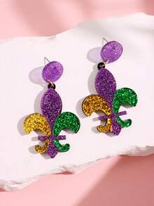 1對嘉年華時尚優雅波西米亞風格流蘇耳環,適用於女士節日派對首飾 - 彩色 - 查看 11