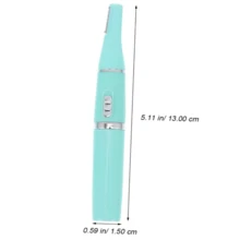 1套電動修眉器、電動鼻毛修剪器、攜帶便攜式迷你修眉刮刀,多功能修剪眉毛、臉部、耳根、頭髮、手臂、小腿等多餘和細小的毛髮 - 綠色 - 查看 5