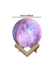 7 色月亮和星空 3d 燈浪漫裝飾小夜燈,特殊月亮球小夜燈家居裝飾生日禮物 - 7色 - 查看 11
