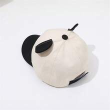 Korean Style Children's Baseball Cap, Spring And Autumn, New Style, For Boys And Girls, Cute Patchwork And Embroidered Cat Ears Sunblock Baseball Cap - Khaki - View 8