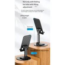 1入360°摺疊旋轉手機支架,擴展式圓盤與金屬加重底座,適用於桌面使用 - 白色 - 查看 4