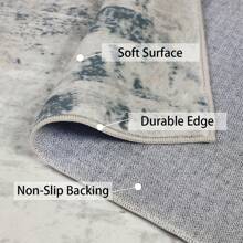 Famibay Carpet Runners For Hallways Non Slip Kitchen Runner Rugs Washable Carpet Floor Mat For Hallway Entryway Kitchen Laundry Room Living Room - Blue - View 3