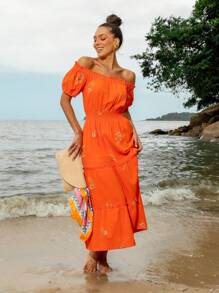 Women Dresses - trái cam - Xem 2