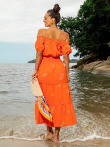 Women Dresses - trái cam - Xem 4