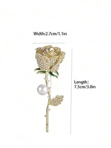 1 Miếng Hoa hồng Hình hoa Trâm cài , Duy nhất Phong cách Và Linh hoạt - Hoa hồng vàng - Xem 2