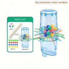 1入益智家庭遊戲,別讓珠子掉下來,促進人類智力發展,人類互動謎題拉桿遊戲,聖誕節/感恩節禮物（配件顏色隨機） - 彩色 - 查看 2