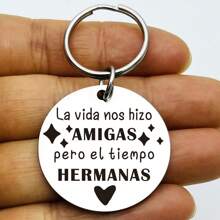 西班牙最佳朋友钥匙扣 闺蜜礼物 友谊珠宝 闺蜜生日礼物 姐妹礼物 毕业礼物 情人节 汽车配件 包包挂饰 学校背包 - 銀色 - 查看 1