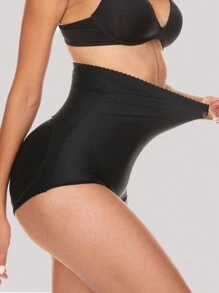 1pc Women's High-Waist Removable Padded Hip Lifter Triangle Waist Slimming Underwear Shapewear Bottom Perfect For Casual, Home, Work, And Party