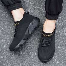 輕量經典時尚簡約流行高幫防滑耐磨減震運動戶外學生休閒鞋 - 黑色 - 查看 2