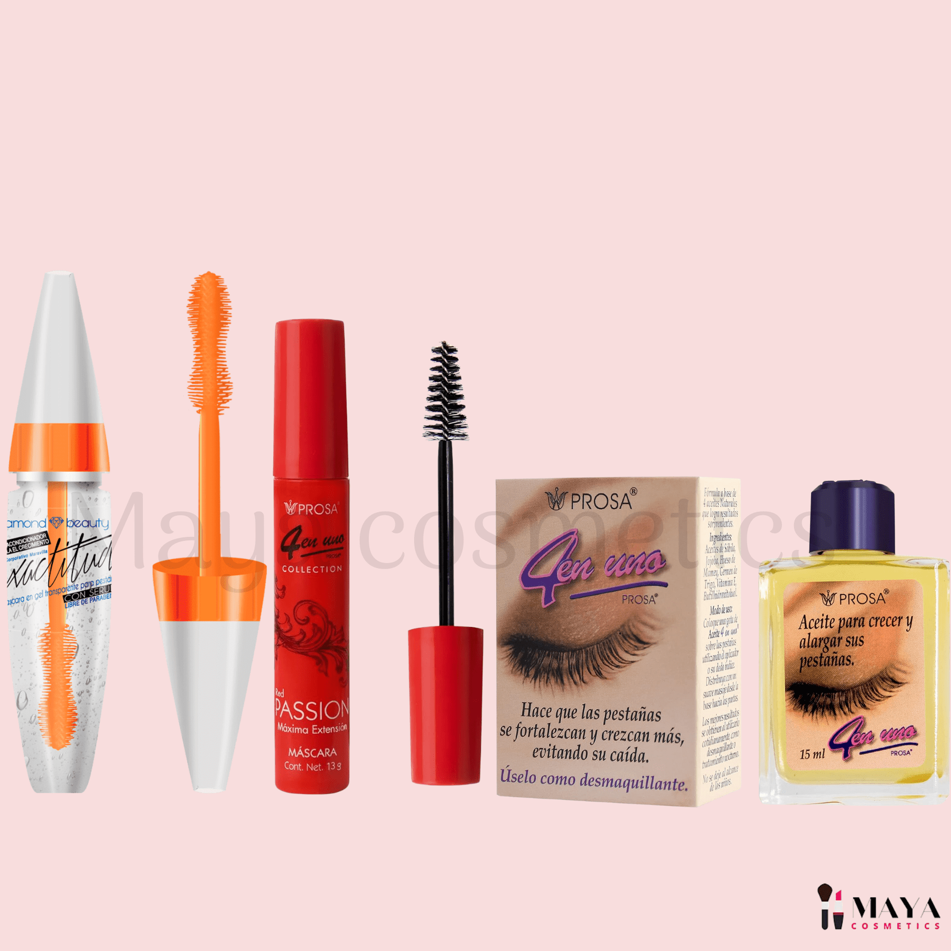 Rimel serum exactitud transparente y rimel prosa con aceite de pestañas