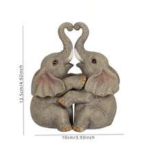 创意爱情动物拥抱雕像树脂工艺品动物爱情情侣拥抱雕像婚礼周年纪念礼物生日家居装饰 - 杏色 - 查看 2