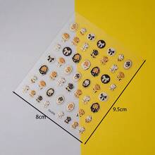 1 件 5d 高浮雕金色玫瑰和蝴蝶結圖案美甲裝飾貼紙適合女士 Diy - 彩色 - 查看 4