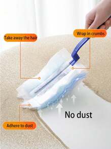 1pc Multi-Functional Static Dust Removal Brush With Fine Fiber & Chicken Feather For Household - Multicolor - View 5