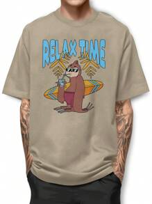 Men T-Shirts - 卡其色 - 查看 1