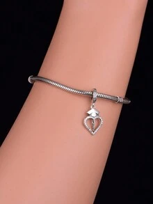 1個簡約925銀博士帽和證書吊墜配diy珠子,畢業典禮通用禮品 - Q2667 - 查看 2