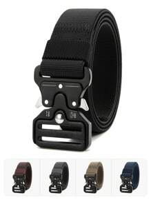 1件男士眼鏡蛇紋路尼龍腰帶,配有扣環,適用於戶外活動和訓練 - Multicolore - 查看 1