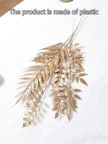 Simulated Plastic Willow Leaves, Hsinchu Leaves, Bayberry Leaves 1pc Each - Gold - View 2