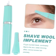 1套電動修眉器、電動鼻毛修剪器、攜帶便攜式迷你修眉刮刀,多功能修剪眉毛、臉部、耳根、頭髮、手臂、小腿等多餘和細小的毛髮 - 綠色 - 查看 3
