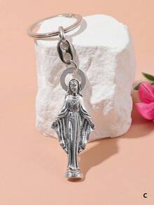 1pc Vintage St. Michael & Pendant For Diy Keychain, Purse Charm, Unique Fashion Jewelry - Zinc Alloy Jewelry Pendant - View 3