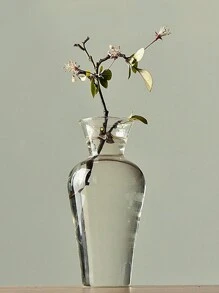 1入組日式玻璃花瓶,透明禪意裝飾,新中式家居裝飾,花藝擺設,乾花精細口花瓶 - 彩色 - 查看 4