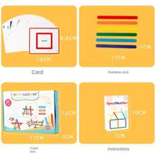 彩虹算數棒,兒童智能木製玩具,可培養邏輯思維、空間想像、手眼協調、色彩識別和數學計算能力 - 彩色 - 查看 3