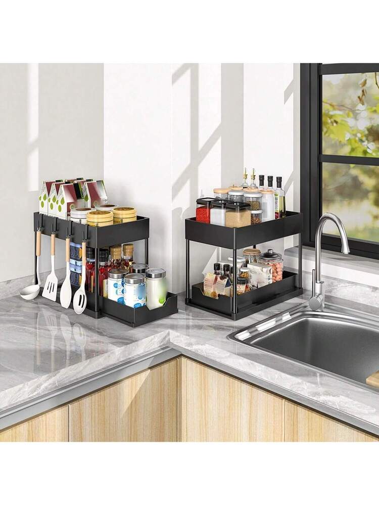 WORTHBUY 1 Pezzo Grande Ripiano Di Stoccaggio Da Parete Per Bagno In Plastica, Senza Foratura, Organizzatore Multifunzionale Con Scatola Di Ordinamento | SHEIN ALIA