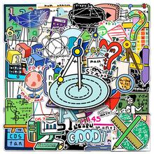 50入組數學公式創意塗鴉防水貼紙 - 杏色 - 查看 3