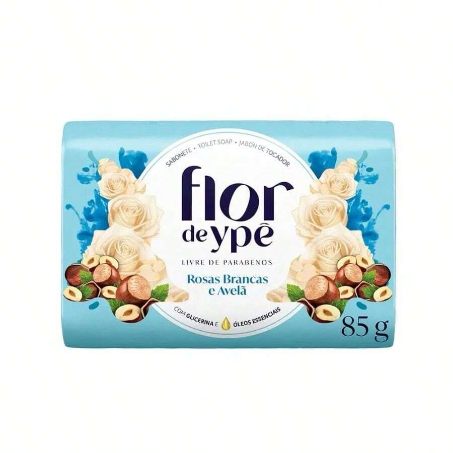 KIT COM 10 - Sabonete Rosas Brancas e Avelã Flor de Ypê 85g