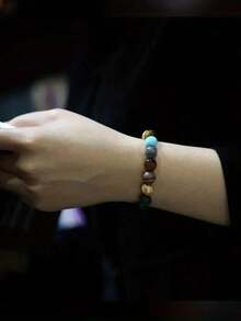 1pc Back To School Fashionable Eight Planets Beaded Bracelet For Men And Women - Male - View 5