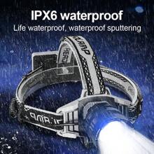 paweinuo 50W LED Powerful Headlamp USB Rechargeable Head Flashlight 2000 Meters LED Headlight Zoom Head Lamp Long Shot Lantern - Black - View 9