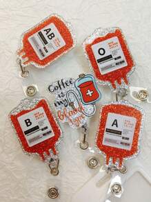 Doctor Or Nurse Badge With Blood-Like Element Retractable Reel, Gift Or Daily Wear For Medical Professionals Casual Car Accessories Bag Charm Backpack For School