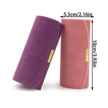 1個獨特精緻的天鵝絨珠寶盒戒指手鍊項鍊收納盒,旅行便攜組織者 - 紅色 - 查看 2