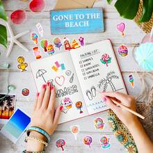 50入組/包多彩糖果防水塗鴉貼紙,可貼在筆記型電腦、手機、吉他、滑板、水瓶、桿、頭盔、冰雪板、行李箱、冰箱、門窗等上做裝飾 - 彩色 - 查看 5