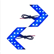 Par Flechas  Direccional Para Espejo 14 Leds - Azul - Ver 1