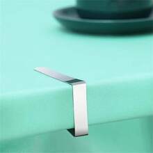 6pcs Tablecloth Clips, Heavy Duty Picnic Table Clips, High Elastic Tablecloth Clip, Storage Clips, Tablecloth Non-Slip Windproof Fixing Tool, Home Outdoor Restaurant Supplies - Silver - View 5
