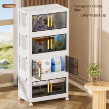 1個可堆疊折疊式收納盒,多層家居收納櫃,無塑料安裝點心收納架,臥室衣櫃,玩具積木收納盒,家庭組織和儲物用品,房間裝飾,家居裝飾 - 5層折疊櫃 - 查看 3