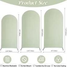 Lễ cưới Arch Che phủ Bộ Của 3 Arch Bối cảnh Che phủ , Tròn Áo Bối cảnh Đứng Che phủ Cho đám cưới Tiệc sinh nhật Tắm em bé Yến tiệc Arch Đồ trang trí ( Ánh sáng Màu xanh Hiền nhân , 6ft , 6.6ft , 7.2FT ) - Màu xanh Bạc hà - Xem 2