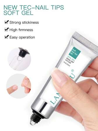 1pc 20ml False Nail Adhesive Glue For Nail Tips On Nail Glue For Fake Nails,UV/LED Soak Off Nail Glue For Acrylic Nails Fake Nails Tips Nail Glue Gel,Perfect For Traveling,Gathering And Gift.