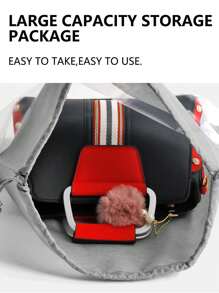 4pcs Handbag Dust Proof Bag Portable Non-Woven Drawstring Storage Bag Purses Protective Cover With Visible Window Bag Organiser School Supplies Teacher Gifts Back To School Teacher Accessories